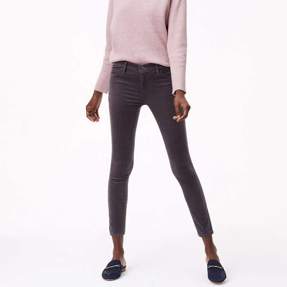 LOFT Skinny Brushed Corduroy Pants